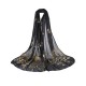 Fashion Long Gold Peacock Print Scarf Woman Ladies Thin Soft Shawl Scarves Wrap