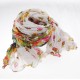 Fashion Women Thin Long Soft Flower Pattern Shawl Scarf Neck Wrap