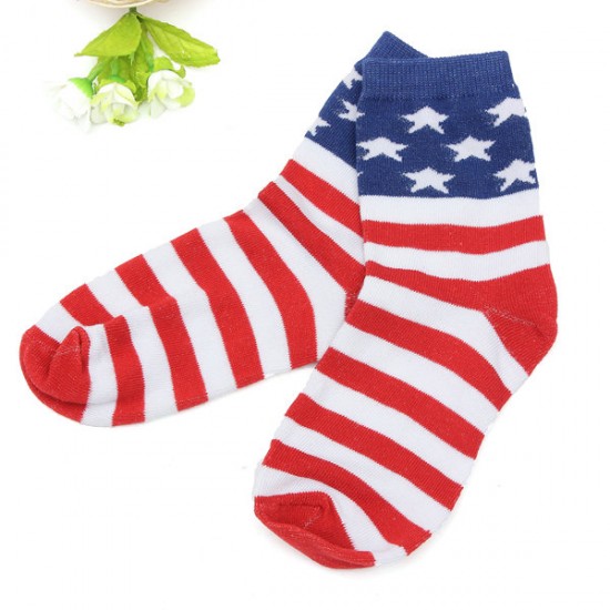 Unisex Tube Socks Casual Crew Ankle American USA Star Flag Stripes Glory Socks