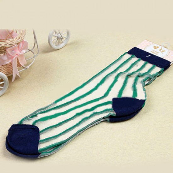 Women Ankle Low Cut Yarn Transparent Socks Crystal Striped Floral Short Pantyhose