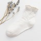 Women Winter Flower Snowflake Jacquard Casual Cotton Crew Sock