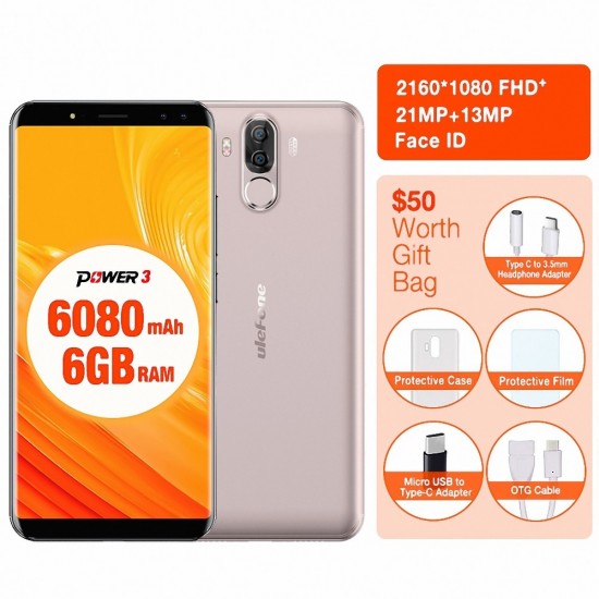 Ulefone Power 3 Face ID 4G Smartphone 6GB+64GB 6080mAh Ulefone Power 3 Face ID 4G Smartphone 6GB+64GB 6080mAh