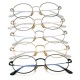 Bendable Blue Light Blocking Optical Eyeglasses Round Metal Frame Computer Reading Glasses