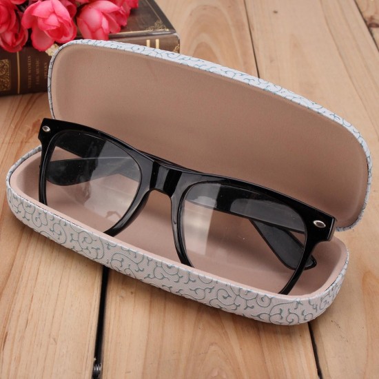 Vintage Hard Sunglass Glasses Box Lace Pattern Reading Glasses Storage Spectacle Glasses Case