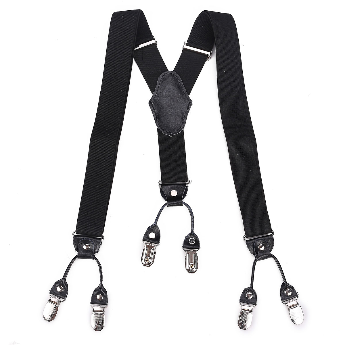 Men-6-Clips-Metal-Y-Back-Suspender-Jacquard-Weaven-Elastic-Adjustable-Pants-Accessories-1055688