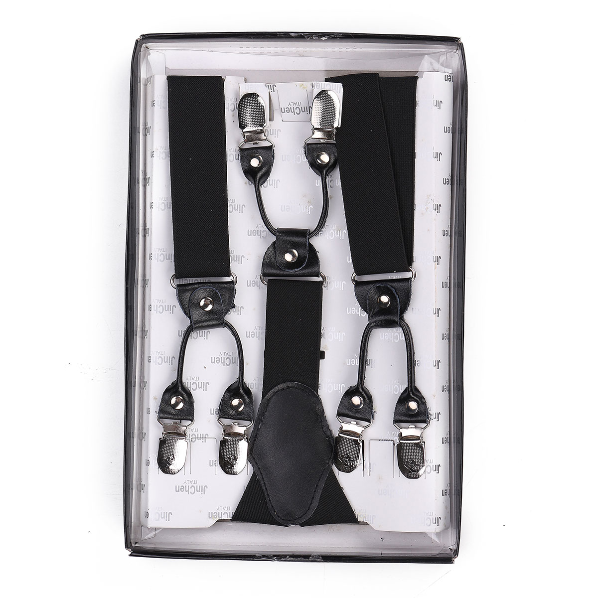 Men-6-Clips-Metal-Y-Back-Suspender-Jacquard-Weaven-Elastic-Adjustable-Pants-Accessories-1055688