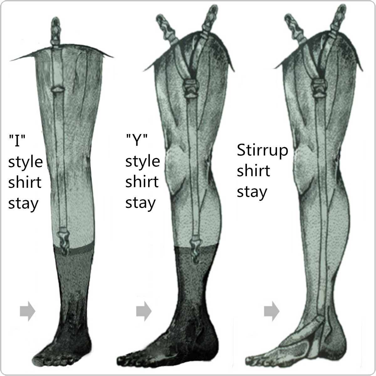 Men-Boy-Black-Military-Y-Shape-Shirt-Socks-Stays-Adjustable-Garters-Suit-Accessories-1065528