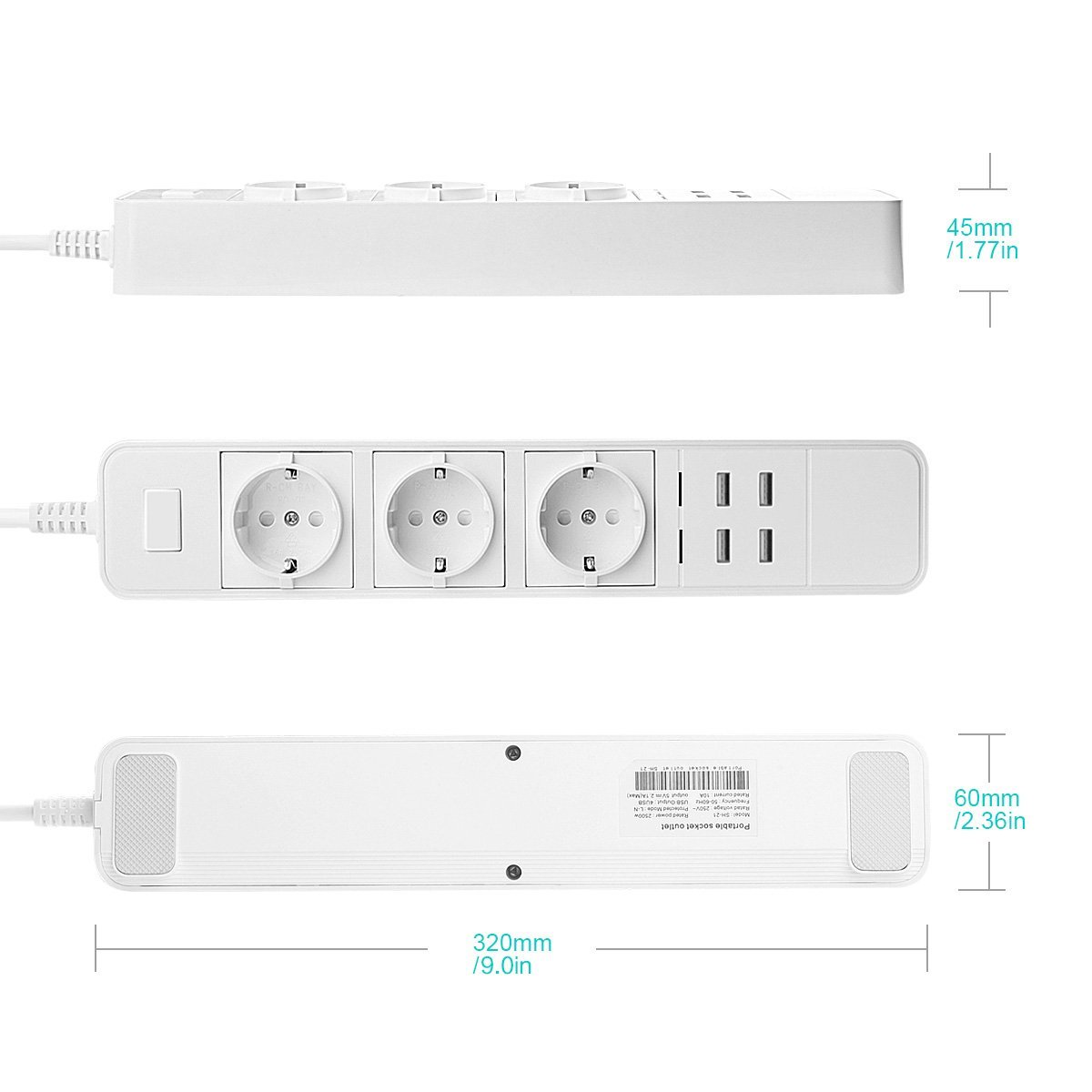 Smart-Wifi-Power-Strip-Surge-Protector-Multiple-Power-Sockets-4-USB-Port-Voice-Control-for-Amazon-Ec-32864068545