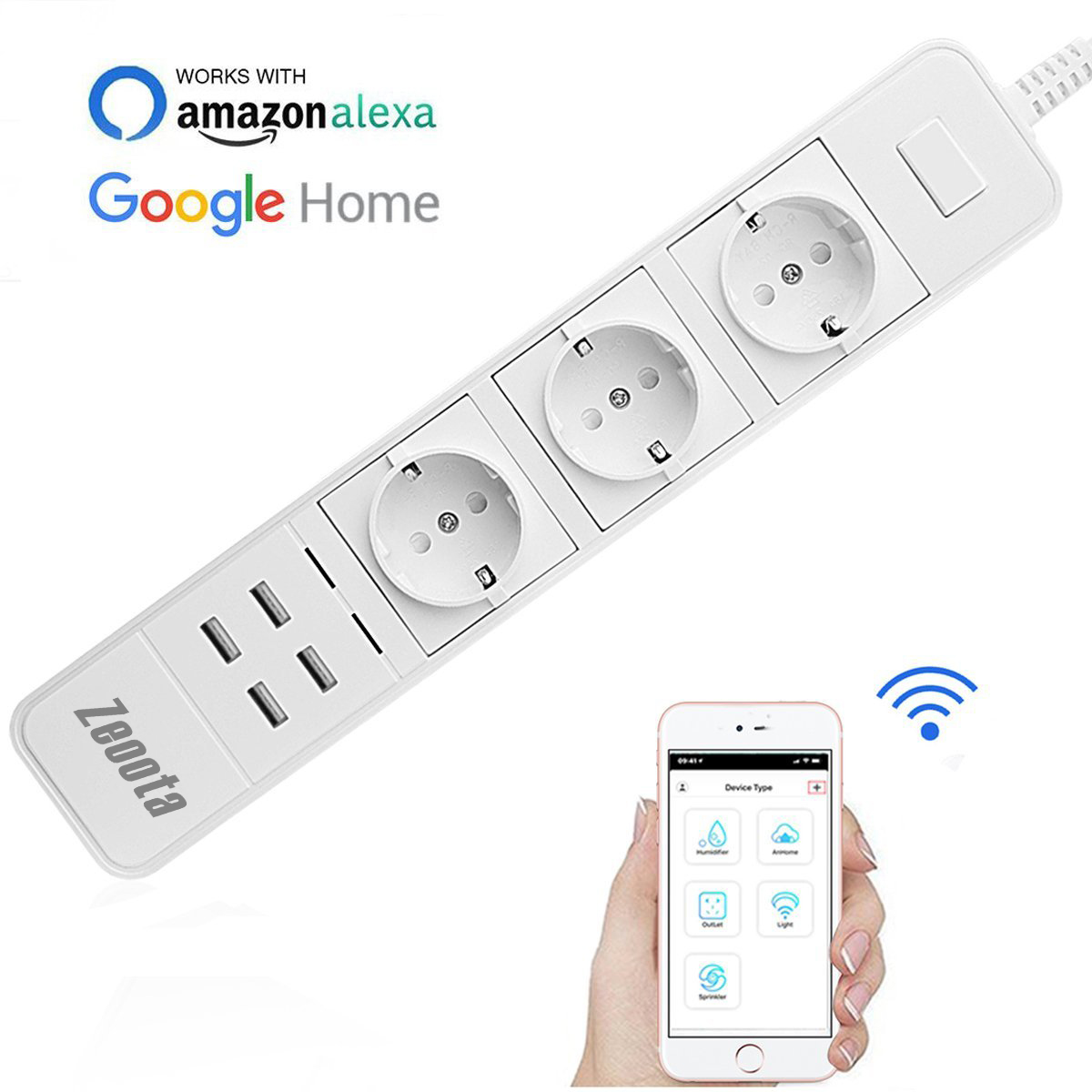 Smart-Wifi-Power-Strip-Surge-Protector-Multiple-Power-Sockets-4-USB-Port-Voice-Control-for-Amazon-Ec-32864068545