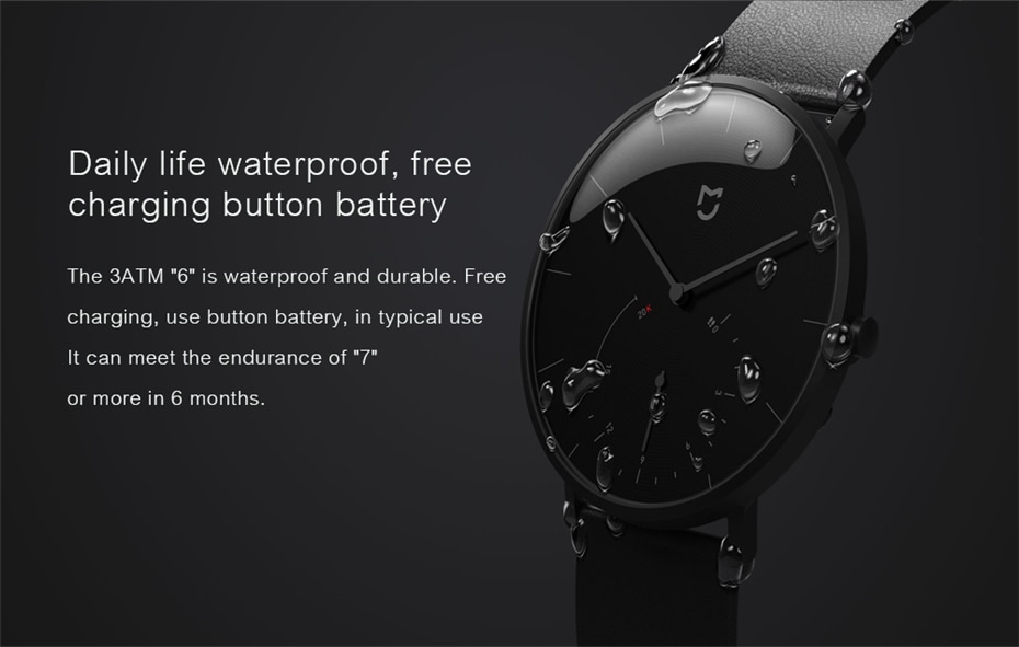 XIAOMI-Mi-Mijia-QUARTZ-Smart-Watch-Life-Waterproof-with-Double-Dials-Alarm-Sport-Sensor-Pedometer-Ti-32956342627