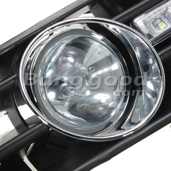 Bumper-Grille-Grill-Driving-LED-Fog-Lights-For-97-06-VW-GOLF-4-MK4-IV-61018