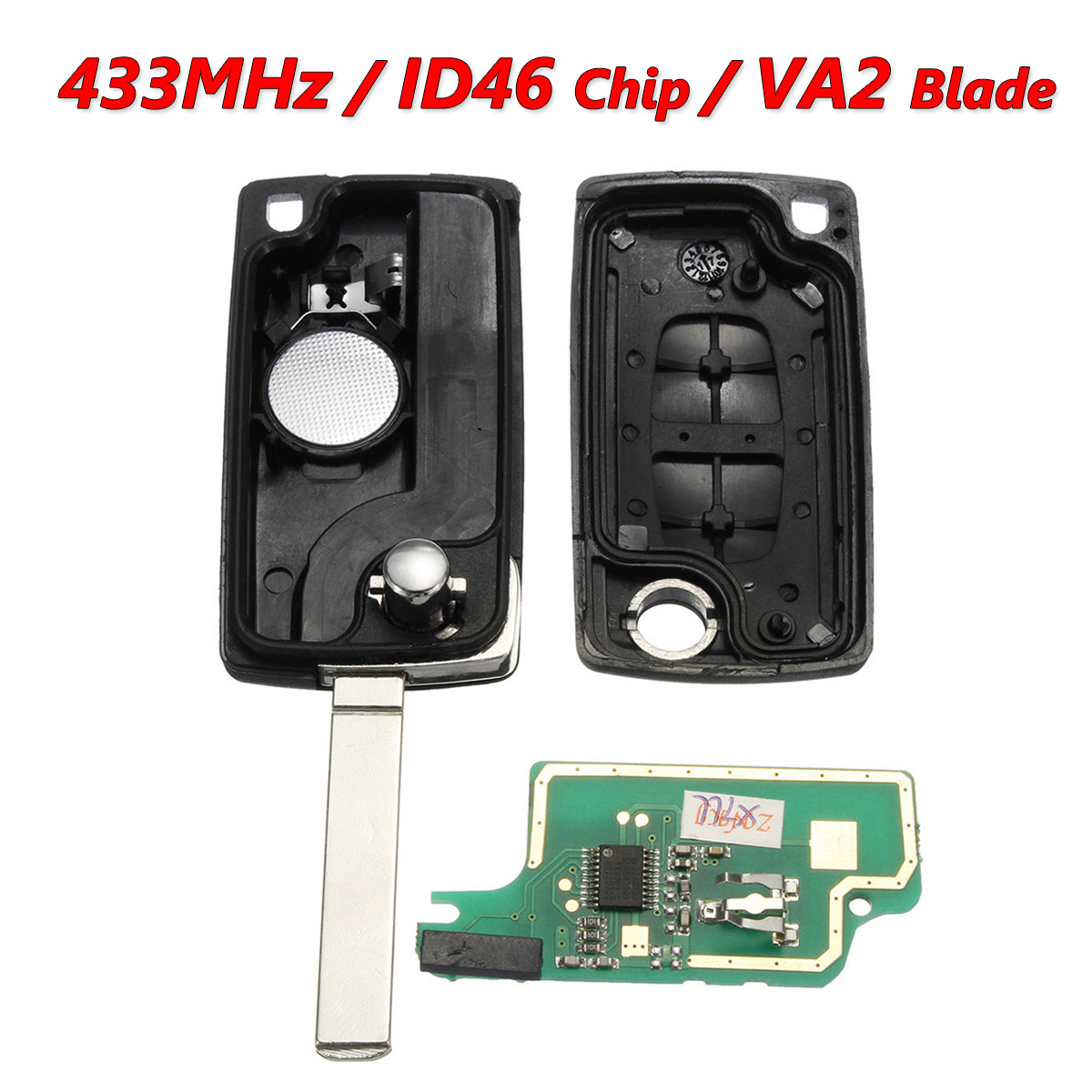 2-Buttons-Key-Case-Fob-433MHz-ID46-Chip-VA2-Blade-for-Citroen-C2-Peuge0t-207-407-1223488