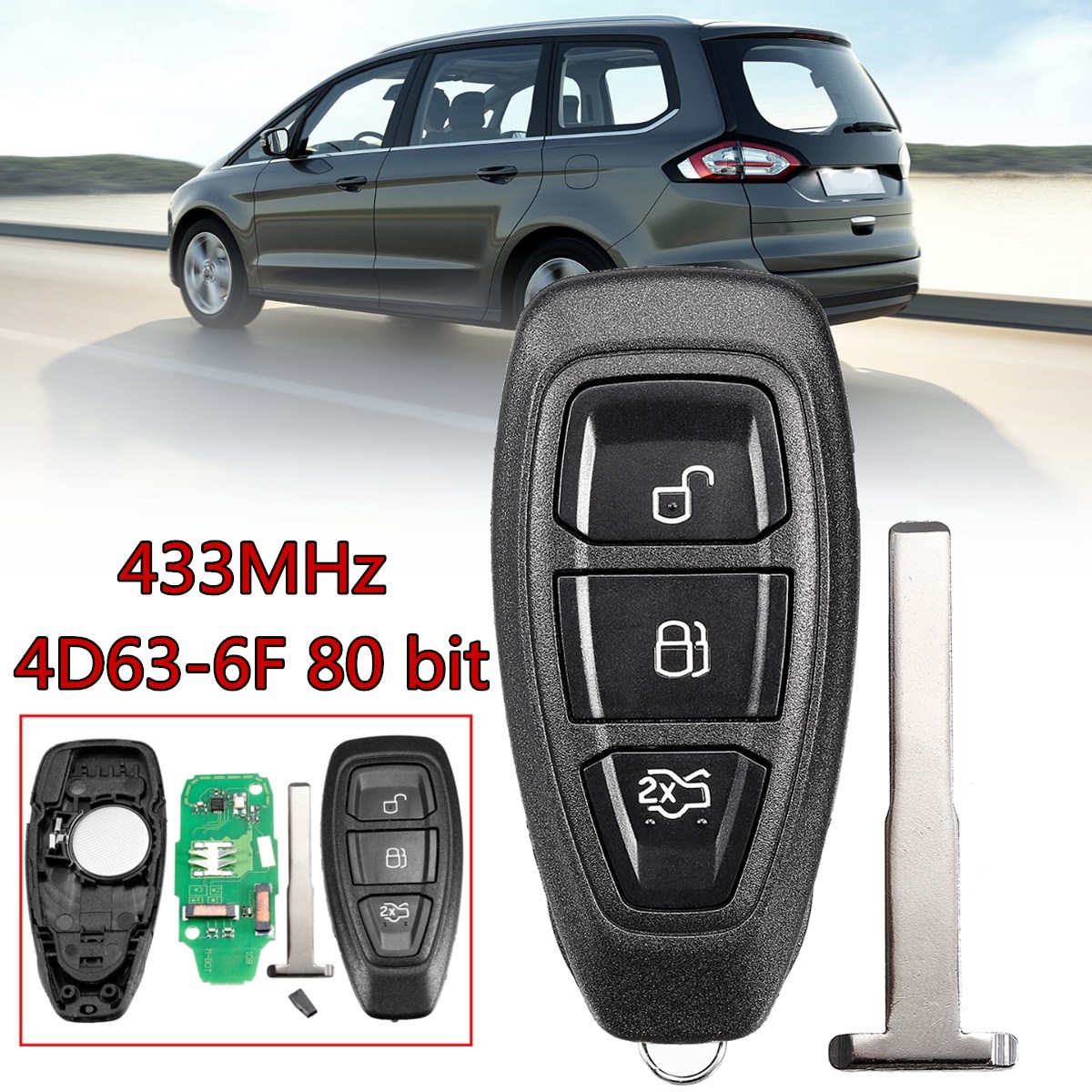 3-Buttons-Remote-Key-Fob-433MHz-Replacement-for-Ford-B-Max-C-Max-KR55WK48801-1343948