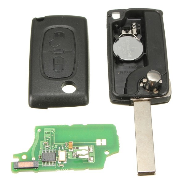 Remote-Key-ID46-2-Buttons-433MHz-Transponder-Chip-For-Peugeot-207-307-308-407-1007333