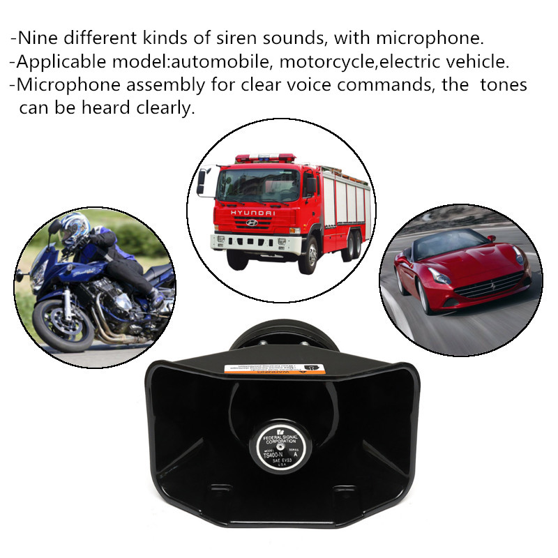 12V-400W-Loud-Car-Warning-Alarm-Police-Siren-Horn-PA-Speaker-MIC-System-1353097