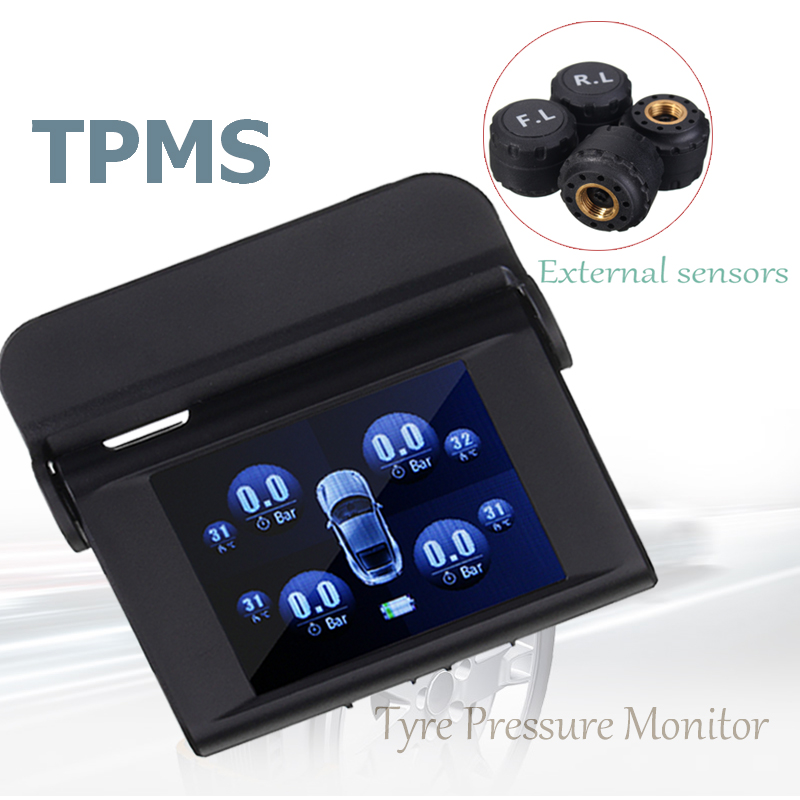 TPMS-Type-Pressure-Monitor-System-Auto-Solar-Energy-Power-4-External-Sensors-1197571