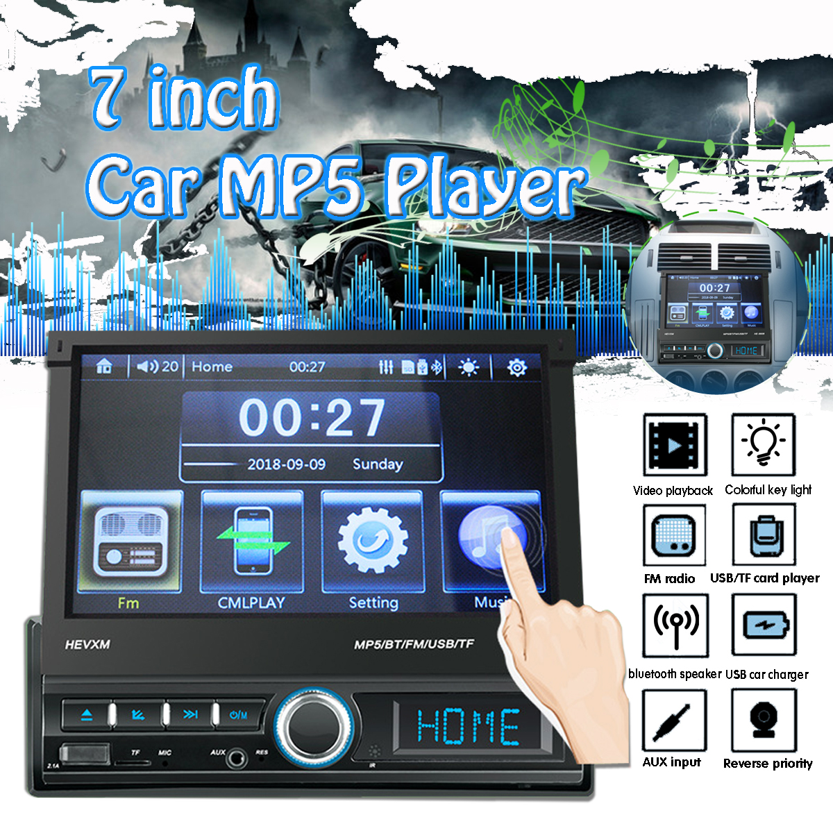 7-Inch-1-DIN-Car-Stereo-Radio-Touch-Screen-MP5-Player-Bluetooth-FM-USB-AUX-In-Dash-1461605