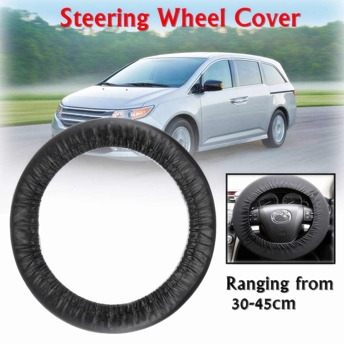 30-to-45cm-Universal-Steering-Wheel-Soft-Grip-Car-Cover-Glove-Protect-Black-1426619