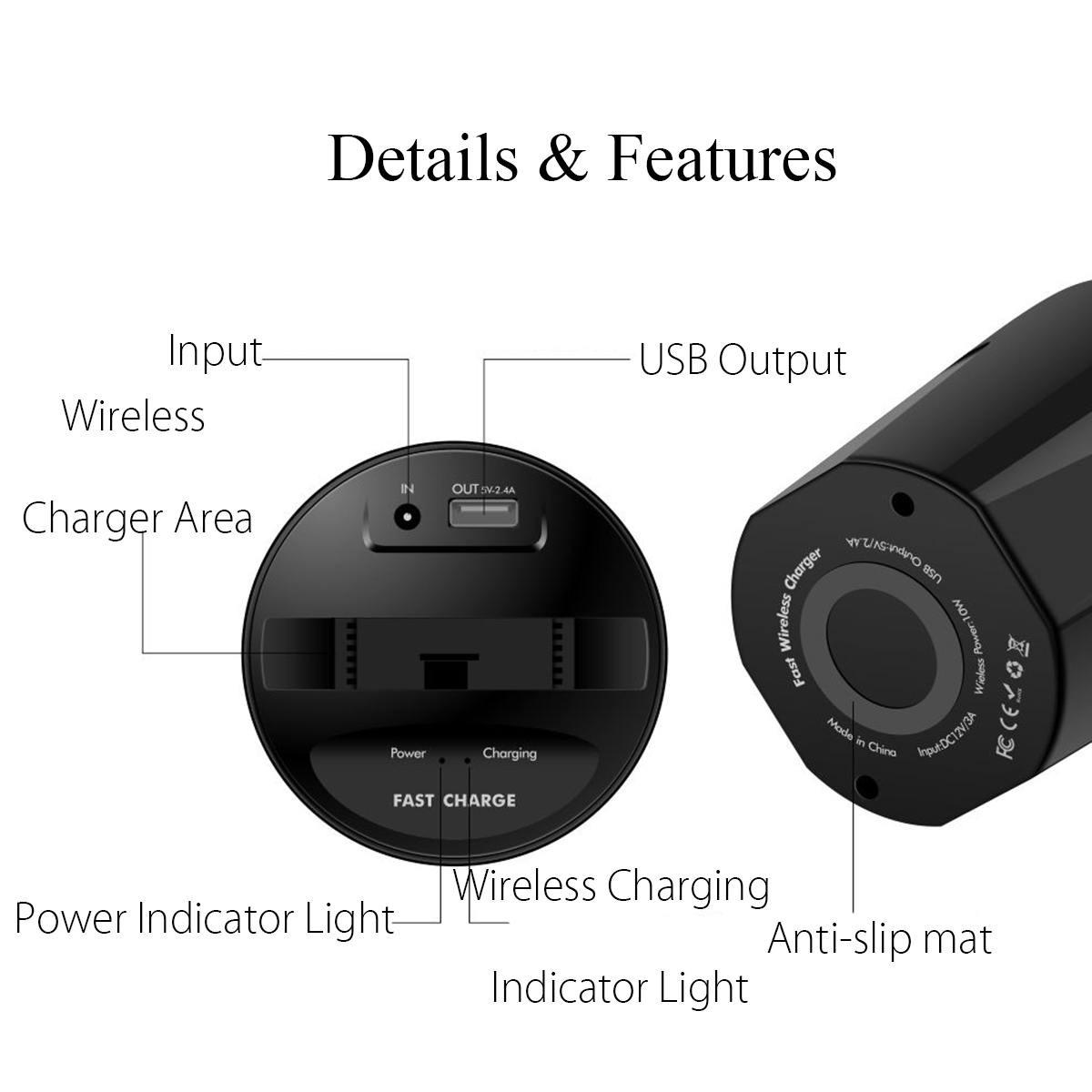 10W-Fast-Qi-Wireless-Charger-Car-Cup-Holder-USB-Output-for-iPhone-X-8-S8-1260881