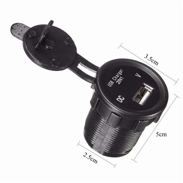 12-24V-Motorcycle-Car-Triple-USB-Charger-Power-Outlet-Socket-Adapter-Volt-Meterr-1080472