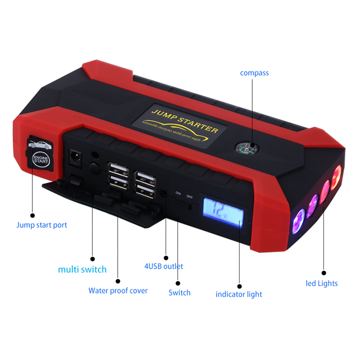 16000mAh-12V-4-USB-Car-Jump-Starter-Pack-Booster-Charger-Battery-Power-Bank-Kit-1260474