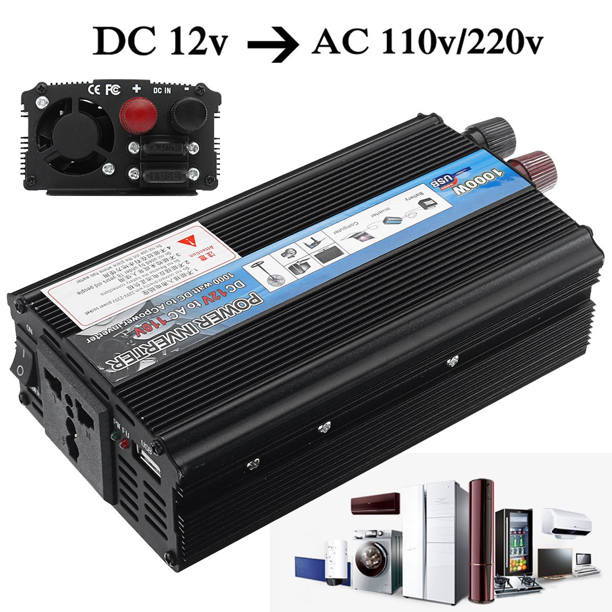 1000W-DC-12V-to-AC-110V-220V-Modified-Sine-Wave-Car-Power-Inverter-Converter-USB-1225805