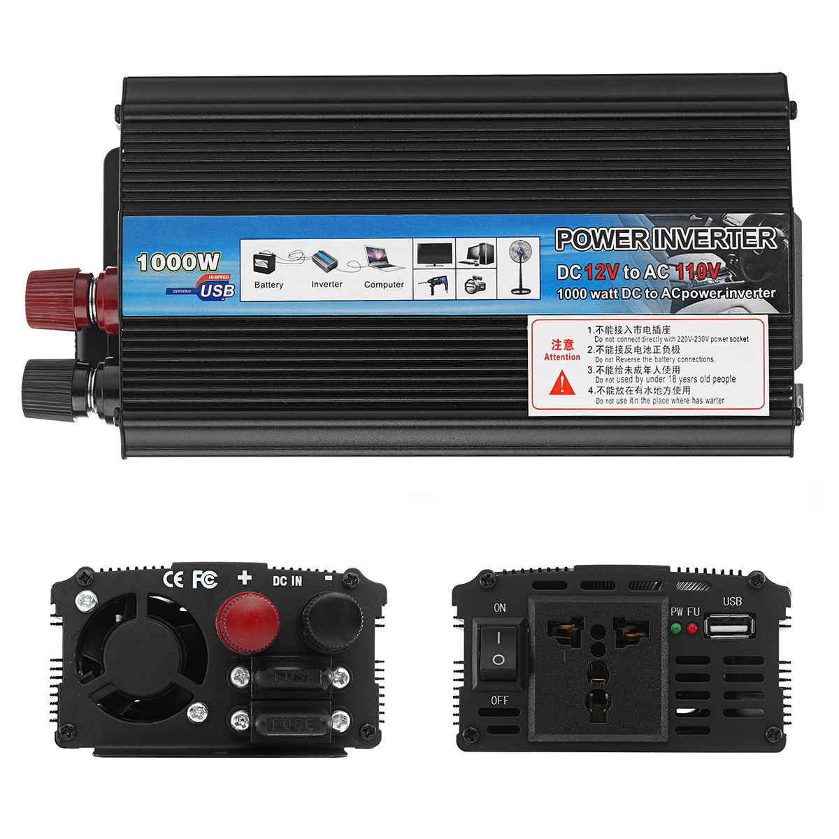 1000W-DC-12V-to-AC-110V-220V-Modified-Sine-Wave-Car-Power-Inverter-Converter-USB-1225805