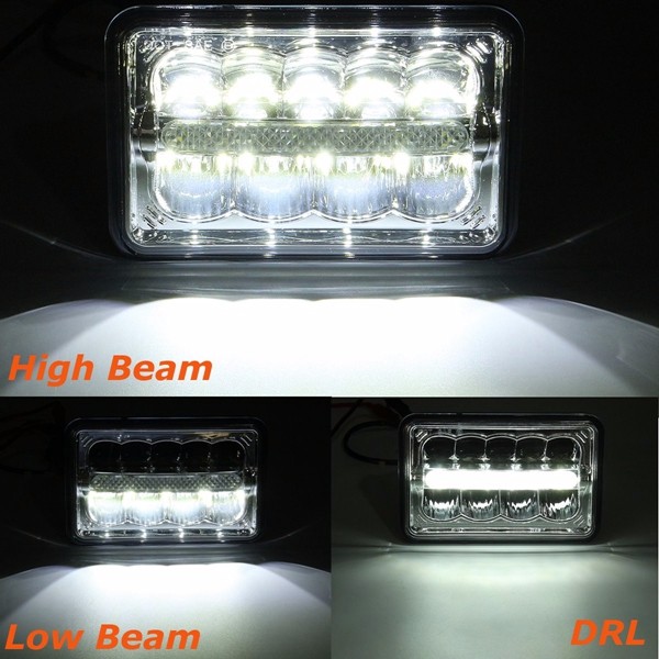1Pcs-4X6-Inch-H4-20W-LED-Headlights-Lamp-White-WDRL-HiLo-Beam-for-Truck-Pickup-Trailer-1111379