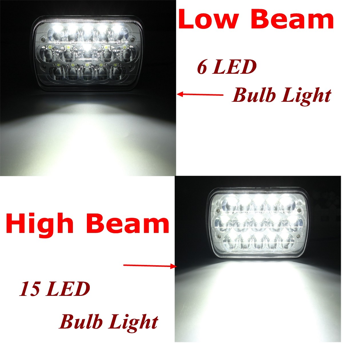 1Pcs-7X6-H4-LED-Car-Headlights-Bulb-Crystal-Clear-Sealed-HiampLo-Beam-DC12V-45W-3200LM-White-1362455