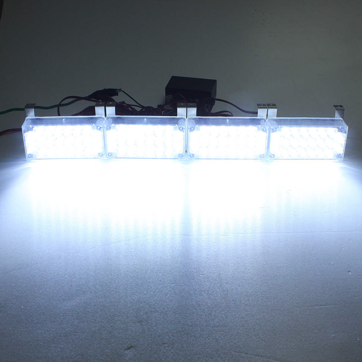 105V-135V-22-x-LED-Flash-Strobe-Car-4-Bars-Warning-Emergency-Grill-Light-Lamp-1014662