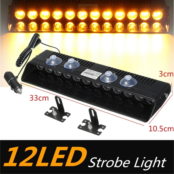 12V-12-LED-12W-Yellow-Car-Vehicle-Emergency-Strobe-Flash-Warning-Light-Flashing-Lights-1115178