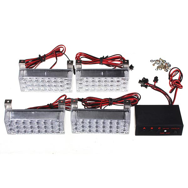 12V-22x4-LED-Flash-Amber-Emergency-Light-Warning-Strobe-Auto-Lamp-912803