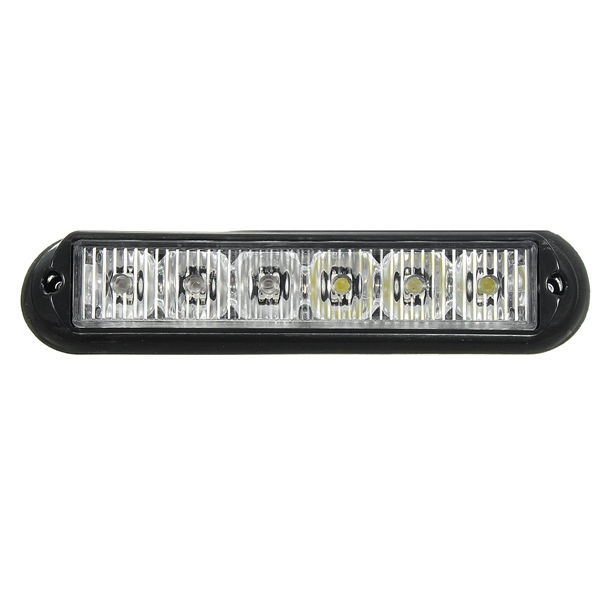 12V-Red-ampWhite-6LED-Emergency-Warning-Strobe-Flashing-Light-Bar-For-Car-SUV-1122669