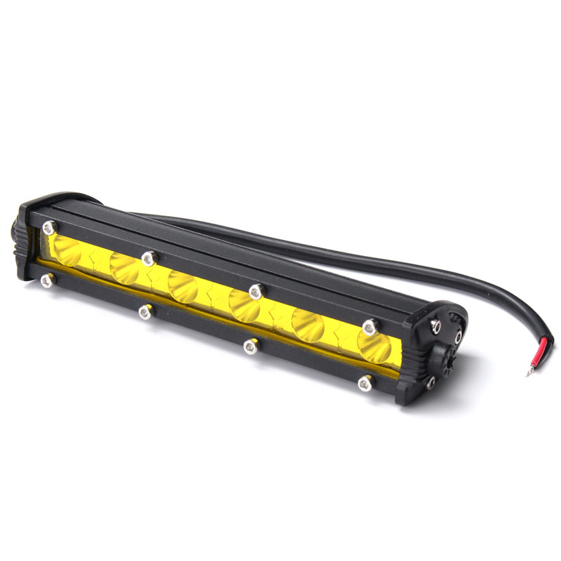 7-Inch-18W-LED-Work-Light-Bar-Spot-Beam-Driving-Lamp-Yellow-DC-12V-for-SUV-ATV-Boat-4WD-Off-Road-1375499