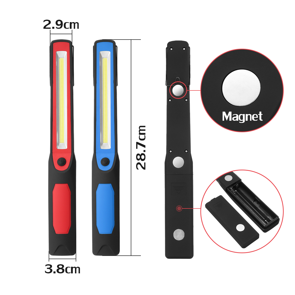 Single-Magnetic-Rechargeable-COB-LED-Camping-Light-Work-Inspection-Lamp-Hand-Torch-1289447