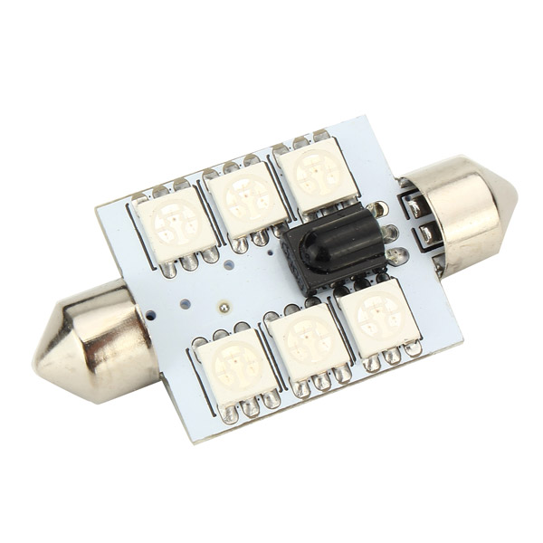 1-Pair-RGB-Remote-Control-5050-Car-LED-Light-Flash-Interior-Lamp-6SMD-41MM-1057293