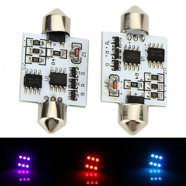 1-Pair-RGB-Remote-Control-5050-Car-LED-Light-Flash-Strobe-Interior-Lamp-15SMD-T10-1057292