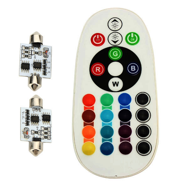 1-Pair-RGB-Remote-Control-5050-Car-LED-Light-Flash-Strobe-Interior-Lamp-15SMD-T10-1057292