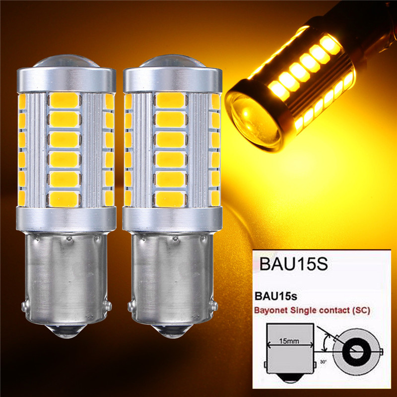 1156-BAU15S-PY21W-33-SMD-LED-Car-Turn-Reverse-Backup-Lights-Bulb-Yellow-Lamp-Bulb-1275903