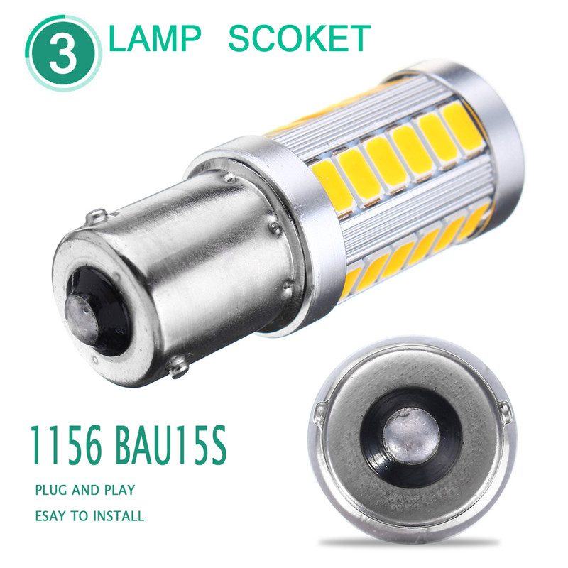 1156-BAU15S-PY21W-33-SMD-LED-Car-Turn-Reverse-Backup-Lights-Bulb-Yellow-Lamp-Bulb-1275903