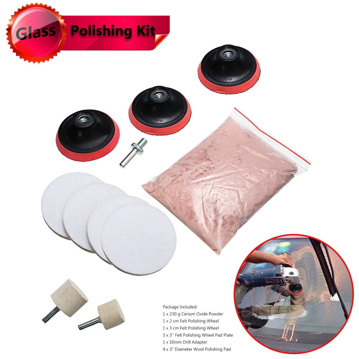 11Pcs-3inch-Pad-230g-Cerium-Oxide-Windscreen-Scratch-Remover-Glass-Polishing-Kit-1160035