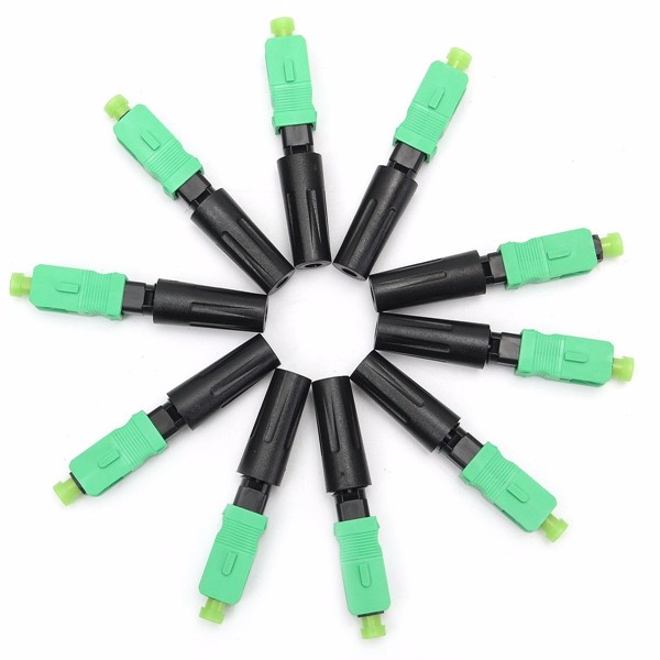 10pcs-Green-Ftth-Embedded-Quick-Connector-SCAPC-Covered-Wire-Fiber-Optic-Connector-APC-1112854