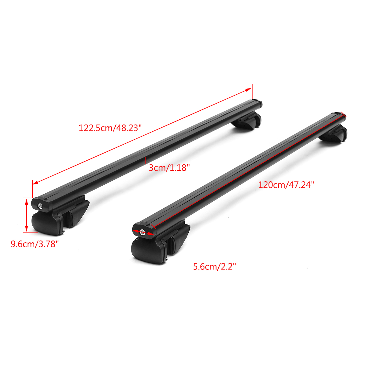 120cm-Universal-Aluminum-Car-Roof-Rack-Locking-Cross-Bars-Anti-Theft-Lockable-1341739