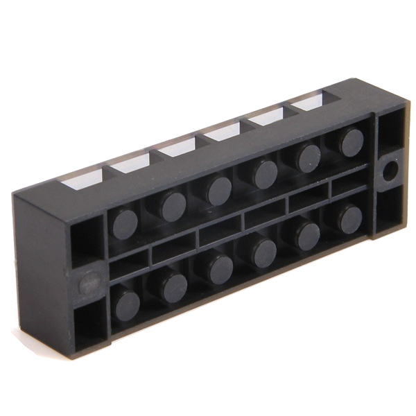 600V-15A-6-Position-Double-Row-Wire-Barrier-Block-Screw-Terminal-Strip-Panel-1005756