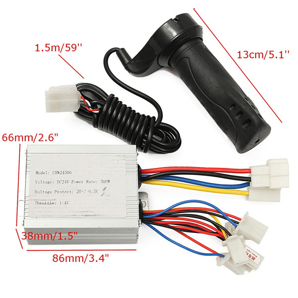 24V-500w-Motor-Brush-Speed-Controller-amp-Electric-Bike-Scooter-Grip-1104576