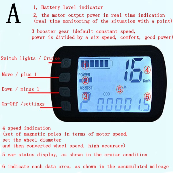 24V36V48V250W350W-Motor-Brushless-Controller-Lcd-Display-Front-Light-For-E-bike-Bicycle-MTB-Model-A-1031680