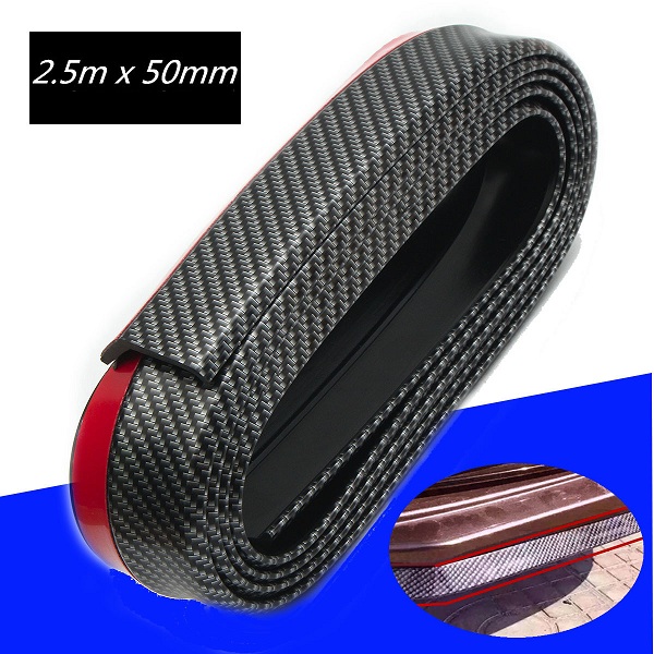 25mx50mm-Carbon-Fiber-Universal-Car-Front-Lip-Bumper-Trim-Sticker-1092085