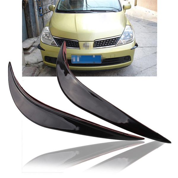 2pcs-Black-Universal-Car-Auto-Vehicle-Front-Bumper-Corner-Protector-Lip-Guard-993146