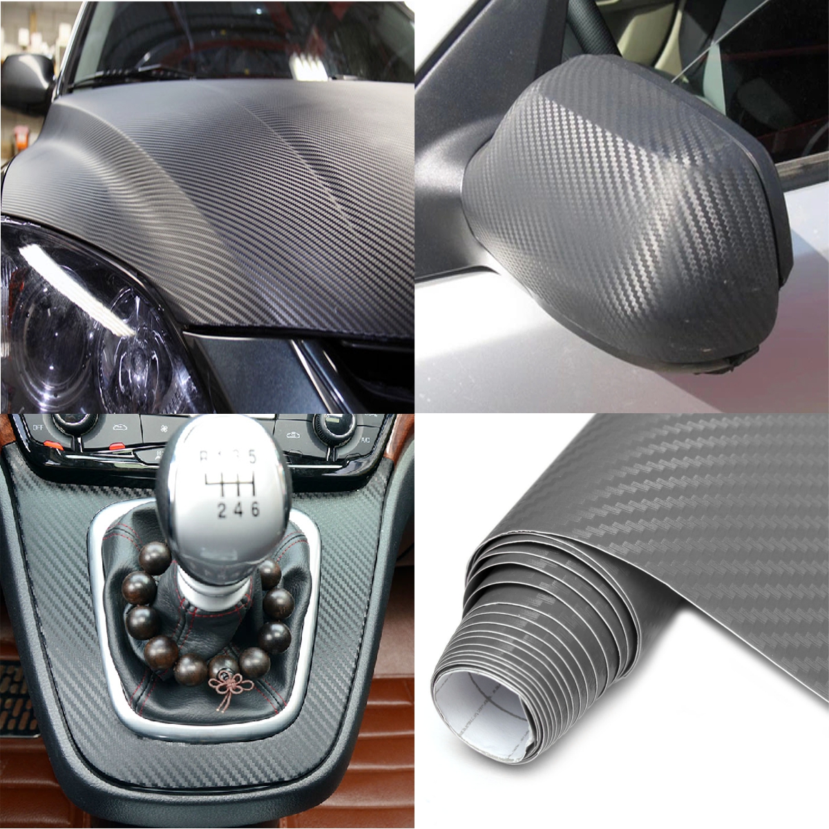 2Mx50CM-DIY-Gloss-3D-Carbon-Fiber-Vinyl-Wrap-Roll-Film-Sticker-8-Colors-for-Car-Vehicle-986494
