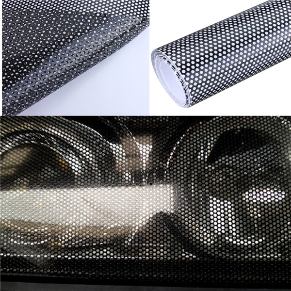 106x28cm-Tinting-Perforated-Mesh-Film-Fly-Eye-Tint-Headlight-Rear-Lamp-967670